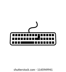 Keyboard icon vector icon. Simple element illustration. Keyboard symbol design. Can be used for web and mobile.