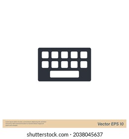 icono de teclado vector plantilla de logotipo simple