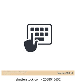 keyboard icon vector simple logo template