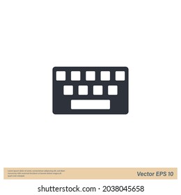 icono de teclado vector plantilla de logotipo simple