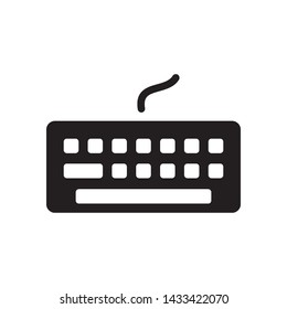 keyboard icon vector in simple style template