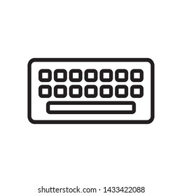 keyboard icon vector in simple style template