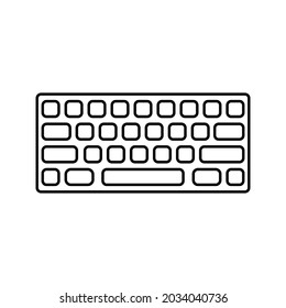 Keyboard icon vector. keyboard vector symbol color editable