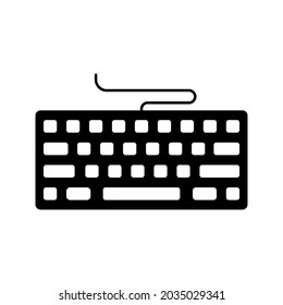 Keyboard icon vector. keyboard vector symbol color editable