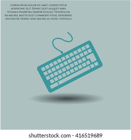 Keyboard icon vector symbol flat eps jpg app web concept website