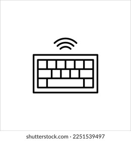 Vector de icono de teclado. ilustración de símbolo vector de teclado en fondo blanco
