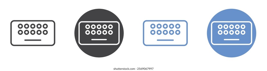 Keyboard icon vector symbol outline sign