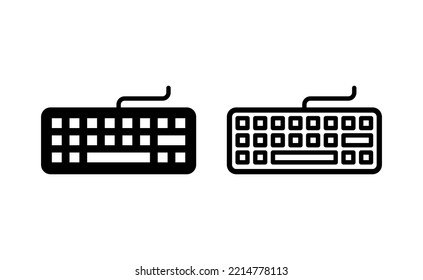 Vector de iconos de teclado para aplicaciones web y móviles. signo de teclado y símbolo