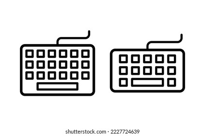 Vector de iconos de teclado para aplicaciones web y móviles. signo de teclado y símbolo