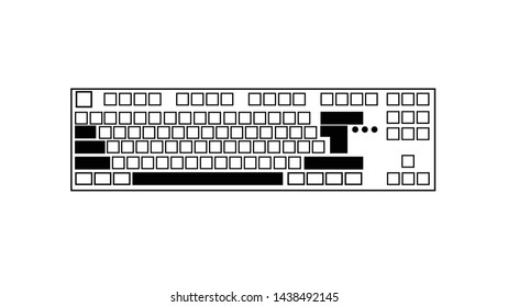 Keyboard Icon with White Background