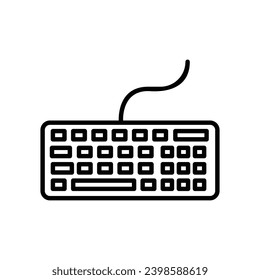 keyboard icon with white background vector stock illustration