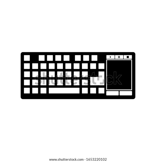 Keyboard Icon Wireless Keyboard Touchpad Sign Stock Vector (Royalty ...