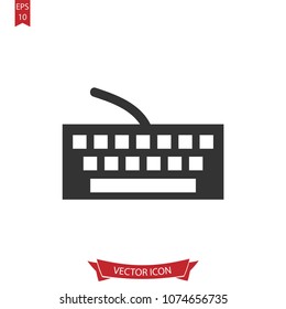 Keyboard icon.Keypad vector.Control sign isolated on white background. Simple  keyboard illustration for web and mobile platforms.