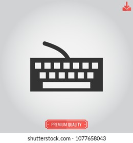 Keyboard icon.Keypad vector.Control sign isolated on grey background. Simple  keyboard illustration for web and mobile platforms.