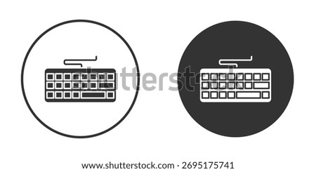 Keyboard icons collection. Filled flat icons