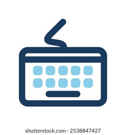 Keyboard icons. Color striped office symbols suitable for productivity applications, can be used for websites, UI and mobile apps.