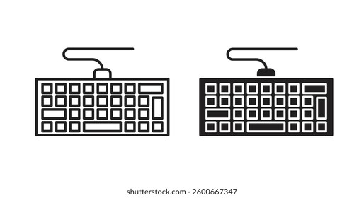Keyboard icons graphics set vectors