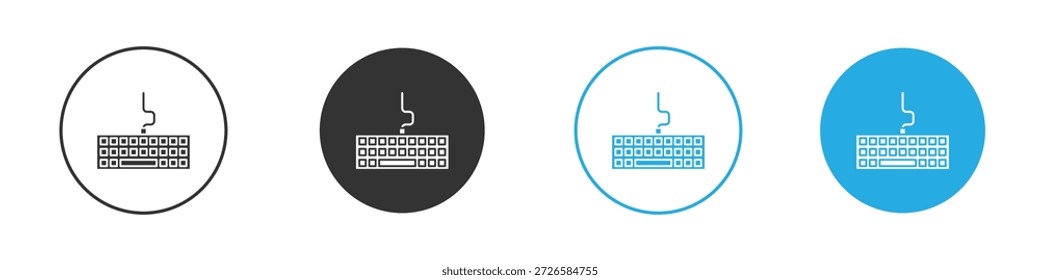 Iconos del teclado, para el concepto móvil y el Diseño web. Ilustración vectorial. EPS10