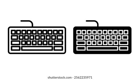 Keyboard Icons pack in outlined and flat versions