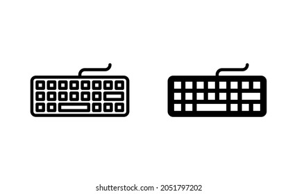 Keyboard icons set. keyboard sign and symbol