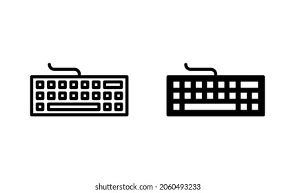 Keyboard icons set. keyboard sign and symbol