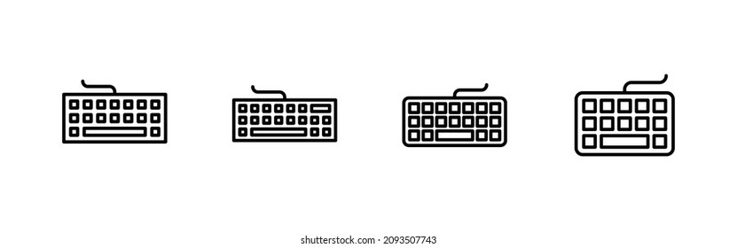 Keyboard icons set. keyboard sign and symbol