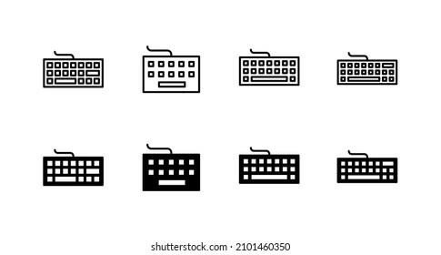 Keyboard icons set. keyboard sign and symbol