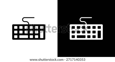 Keyboard icons set. vector icons designed in filled style