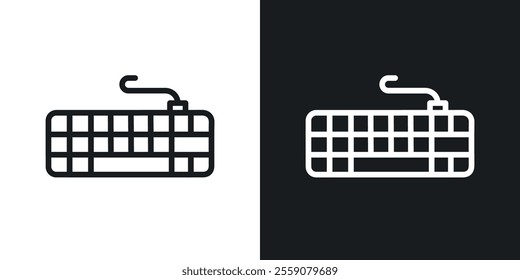 Keyboard icons. vector set in black colors