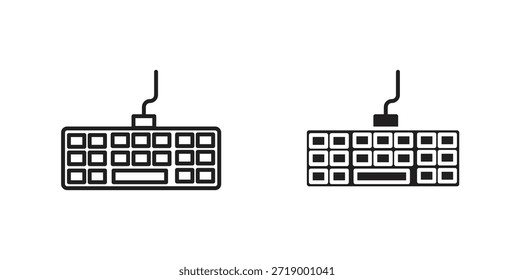 Tastatursymbole, Vektorsymbole. gefülltes flaches Zeichen