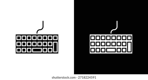 Ícones do teclado. Pixels de símbolo de ilustração de modelo de vetor perfeitos