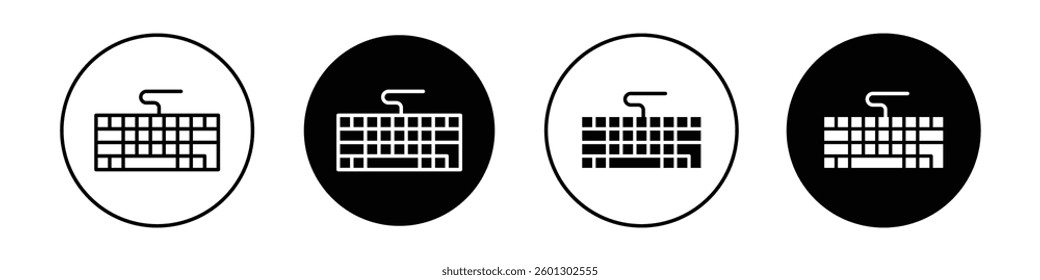Keyboard icons vectors graphics collection