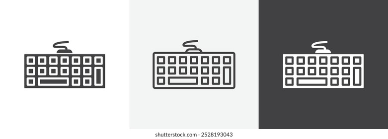 Ícone do teclado.Moderna ilustração vetorial linear plana moderna sobre fundo branco.