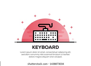 KEYBOARD AND ILLUSTRATION ICON CONCEPT