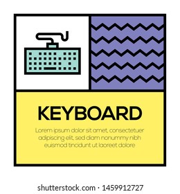KEYBOARD AND ILLUSTRATION ICON CONCEPT