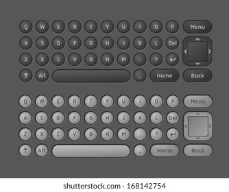 keyboard, interface buttons