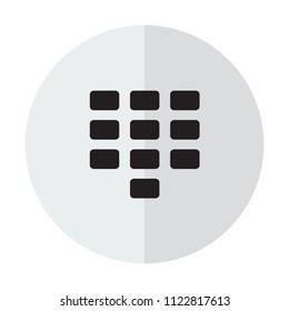 Keyboard Isolated Flat Web Mobile Icon Vector Sign Symbol Button Element Silhouette