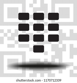 Keyboard Isolated Flat Web Mobile Icon Vector Sign Symbol Button Element Silhouette