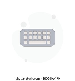 keyboard isolated vector flat illustration on white