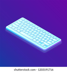 Keyboard. Isometric Keyboard. Created For Mobile, Web, Decor, Print Products, Application. Perfect for web design, banner and presentation. Vector Illustration.