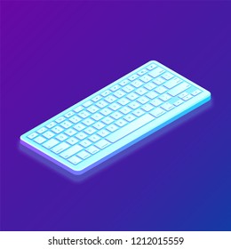 Keyboard. Isometric Keyboard. Created For Mobile, Web, Decor, Print Products, Application. Perfect for web design, banner and presentation. Vector Illustration.