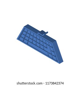 Keyboard isometric left top view 3D icon