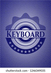 Keyboard with jean texture
