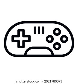 Keyboard joystick icon. Outline keyboard joystick vector icon for web design isolated on white background