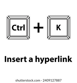 keyboard key combination shortcuts. vector illustration