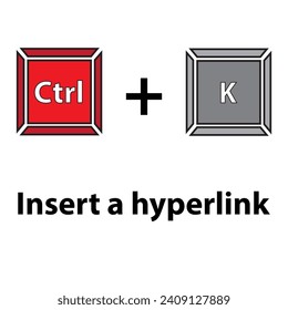 keyboard key combination shortcuts. vector illustration