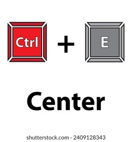 keyboard key combination shortcuts. vector illustration