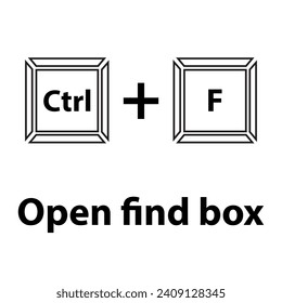 keyboard key combination shortcuts. vector illustration