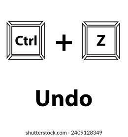 keyboard key combination shortcuts. vector illustration