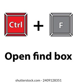 keyboard key combination shortcuts. vector illustration